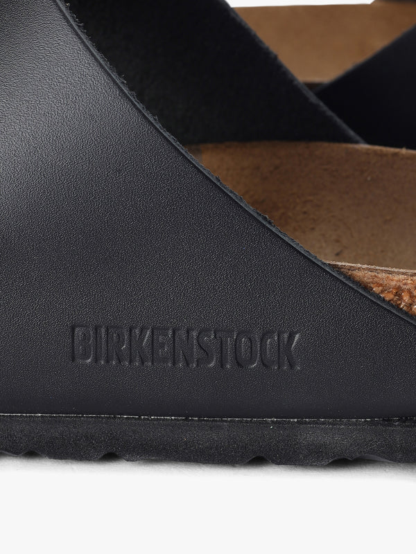 Arizona Black Natural Leather Two Bar Mules