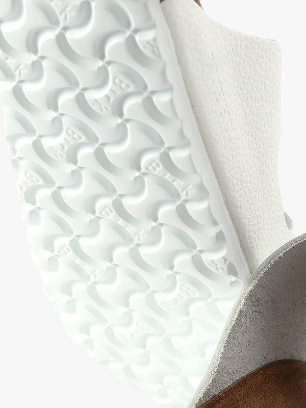 Arizona White Natural Leather Two Bar Mules
