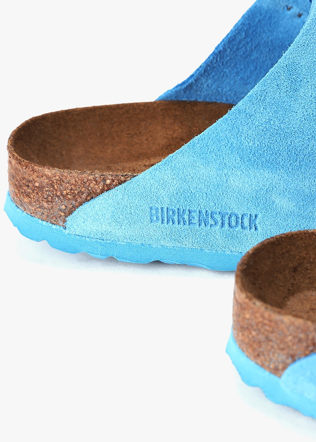 Arizona Soft Foot-Bed Sky Blue Suede Two Bar Mules
