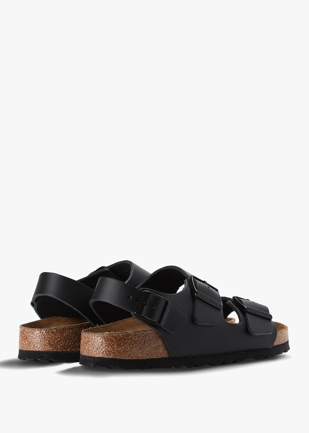 Milano Natural Black Leather Sandals