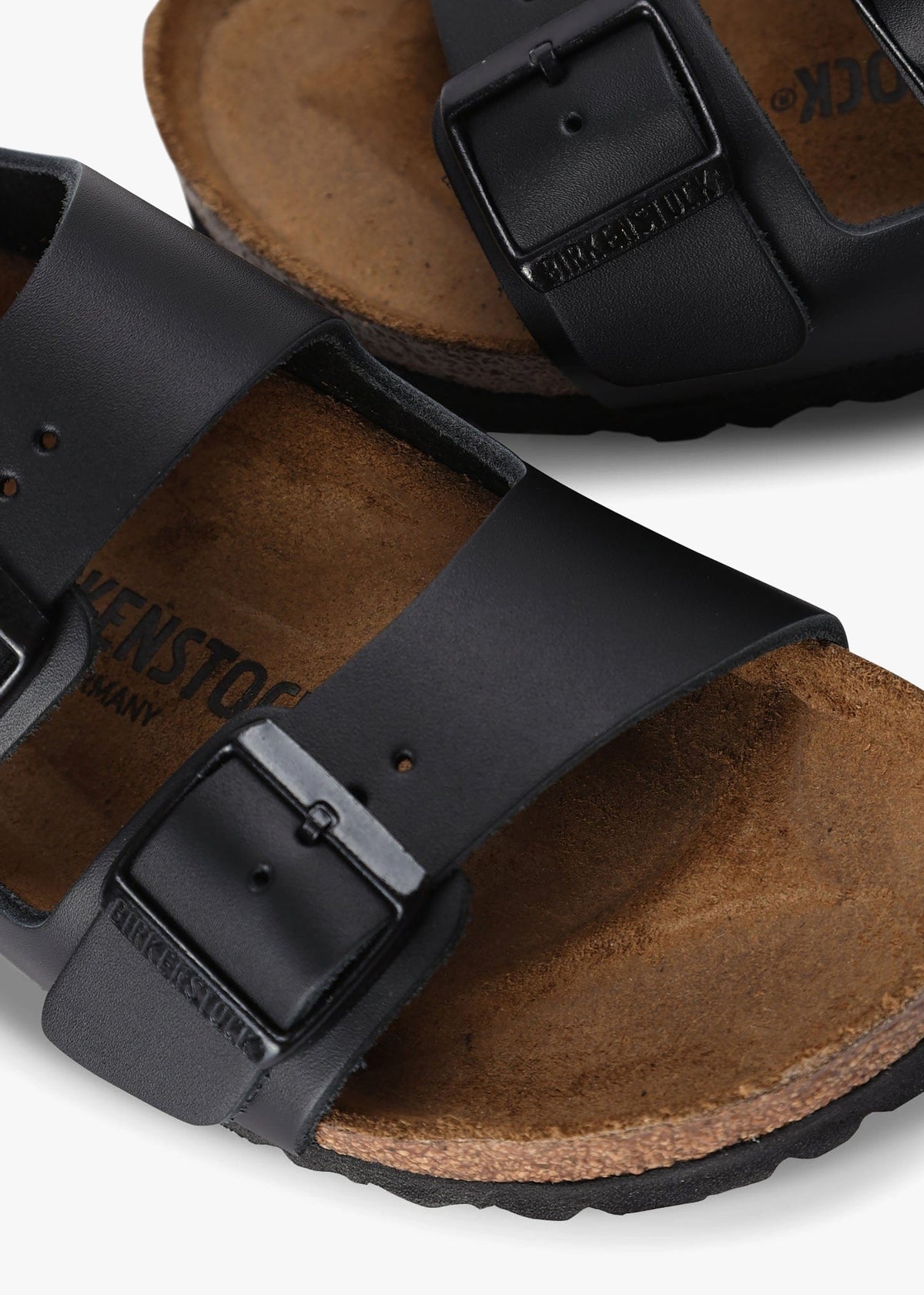 Milano Natural Black Leather Sandals