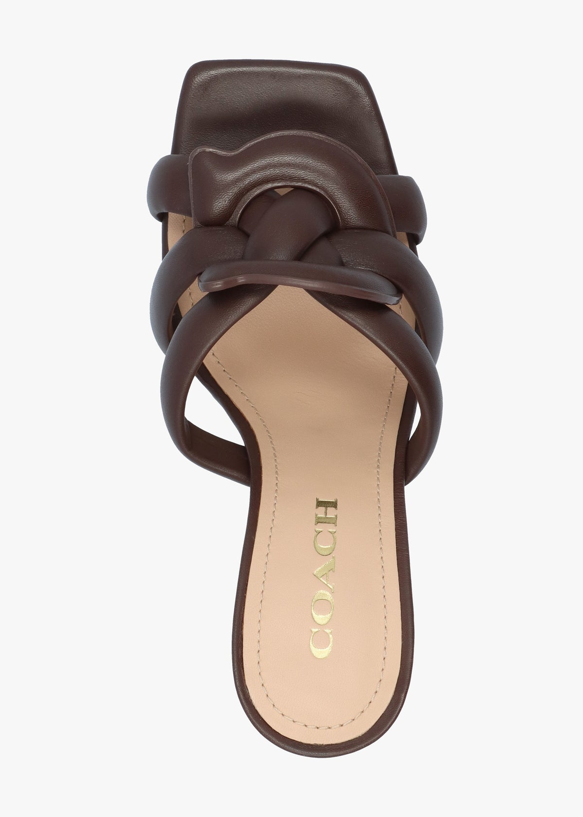 Kellie Maple Leather High Heel Mules
