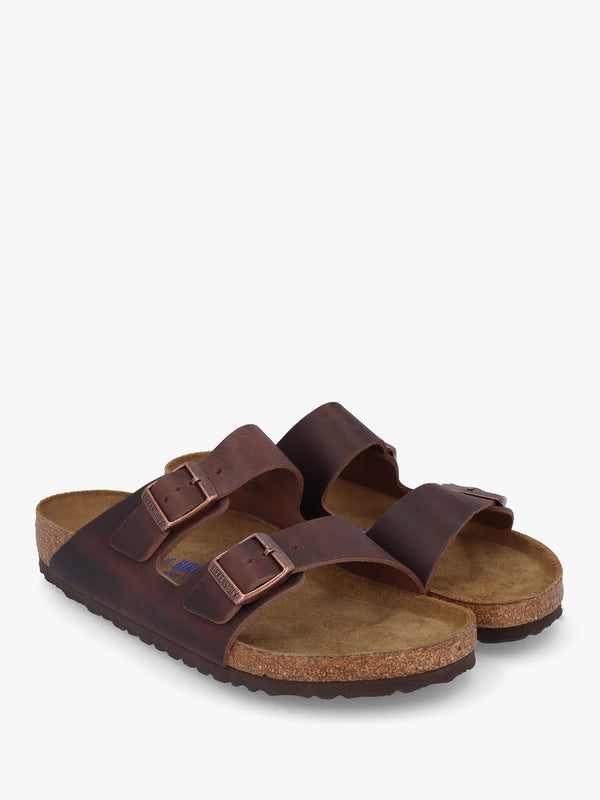 Men's Arizona Habana Natural Oiled Leather Two Bar Mules