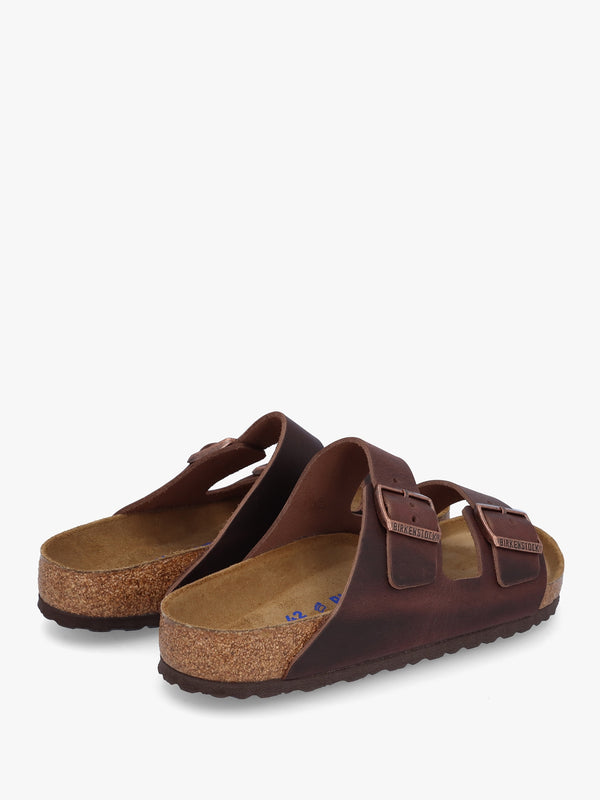 Men's Arizona Habana Natural Oiled Leather Two Bar Mules