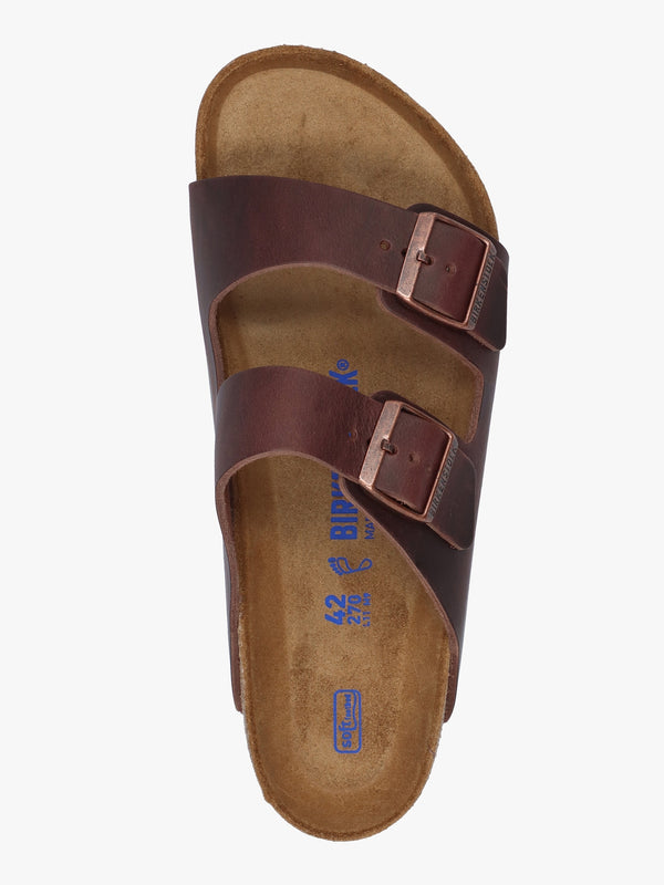Men's Arizona Habana Natural Oiled Leather Two Bar Mules
