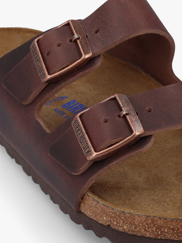 Men's Arizona Habana Natural Oiled Leather Two Bar Mules