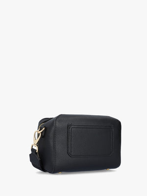 Pattie Haversack Pebbled Black Cross-Body Bag