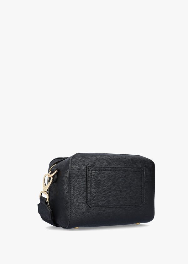 Pattie Haversack Pebbled Black Cross-Body Bag