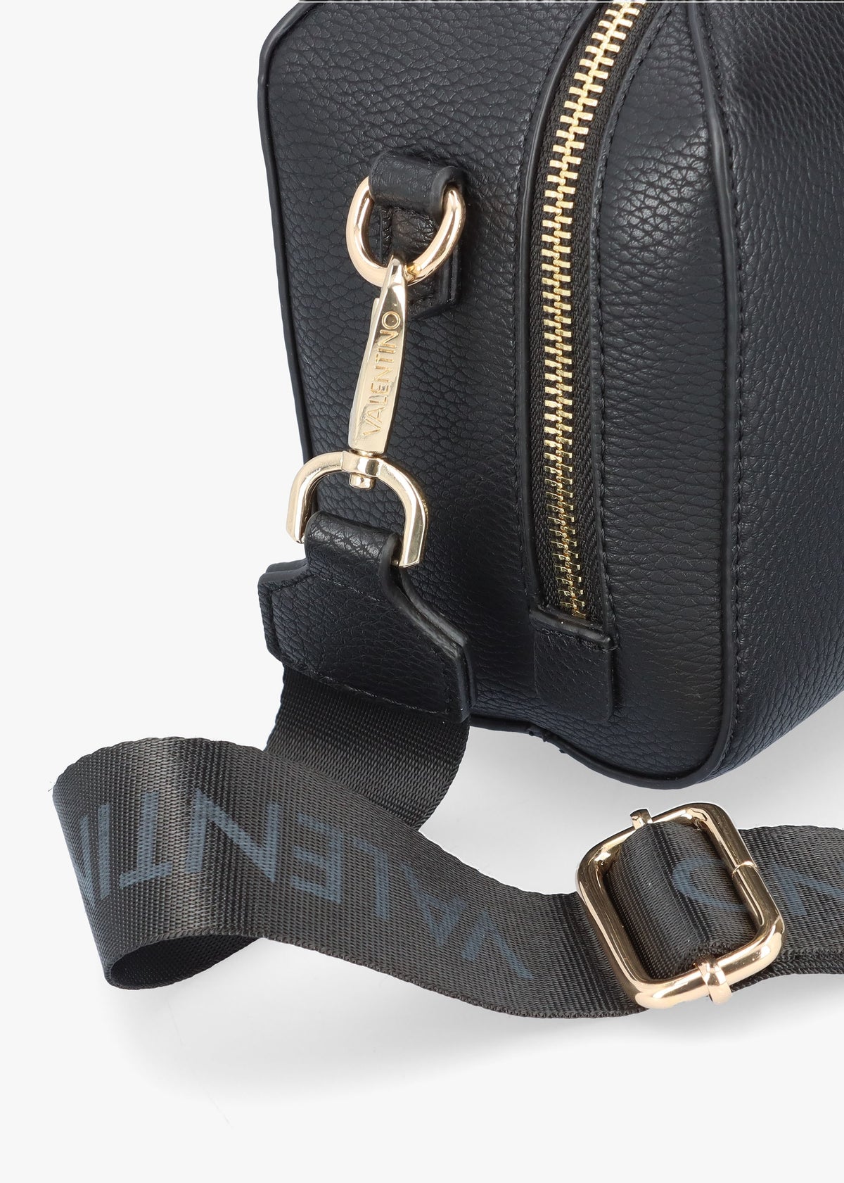 Pattie Haversack Pebbled Black Cross-Body Bag