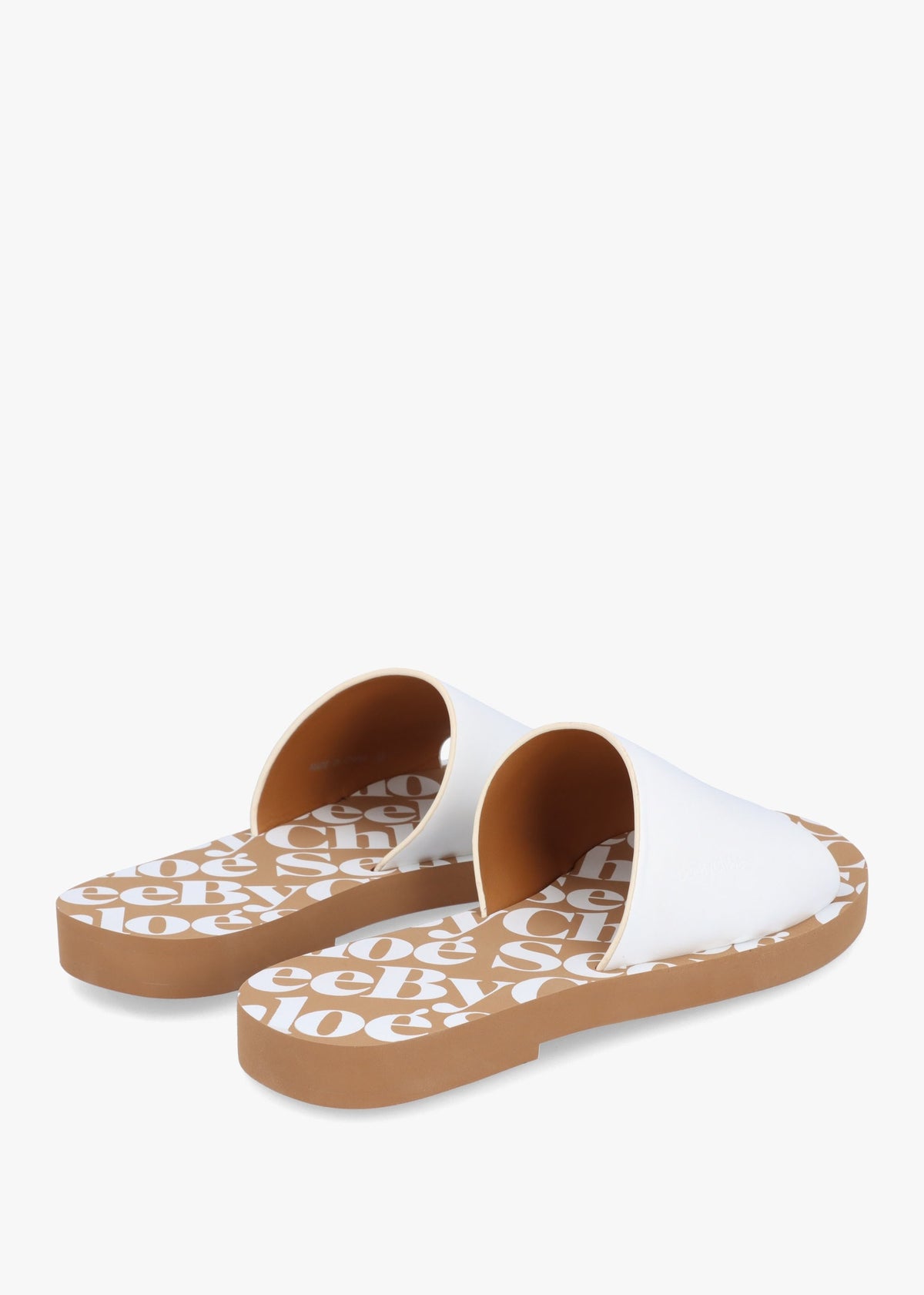 Essie White Leather Pool Sliders