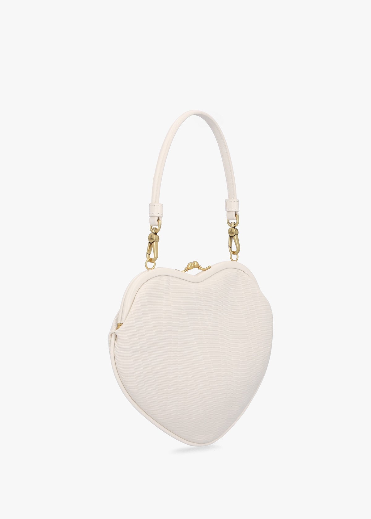 Belle Cream Heart Frame Cross-Body Bag