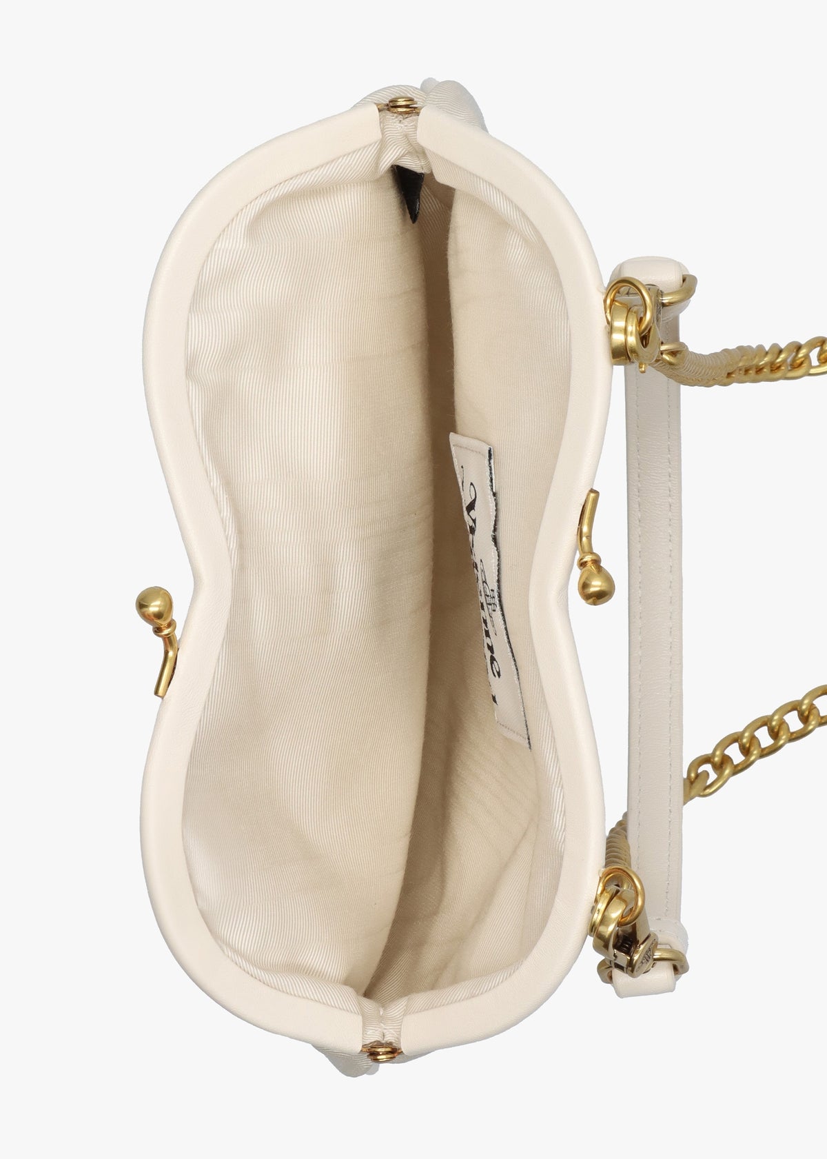 Belle Cream Heart Frame Cross-Body Bag