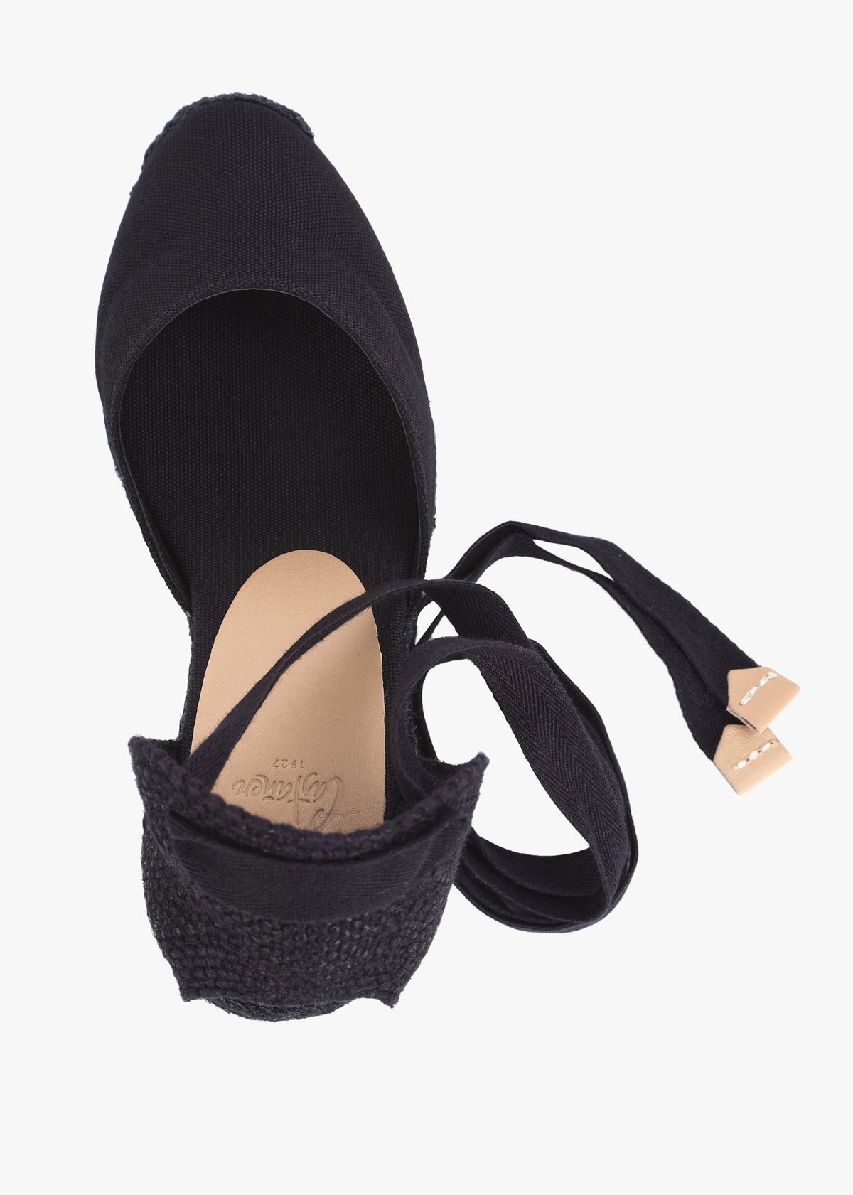 Carina Black Platform Wedge Espadrilles