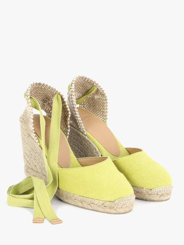 Carina Yellow Wedge Espadrilles