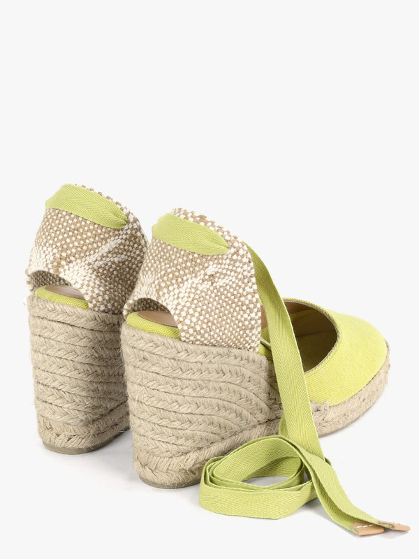 Carina Yellow Wedge Espadrilles