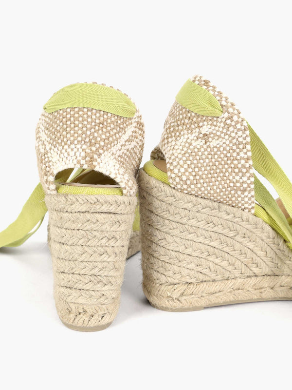 Carina Yellow Wedge Espadrilles
