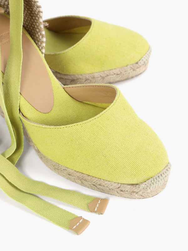 Carina Yellow Wedge Espadrilles