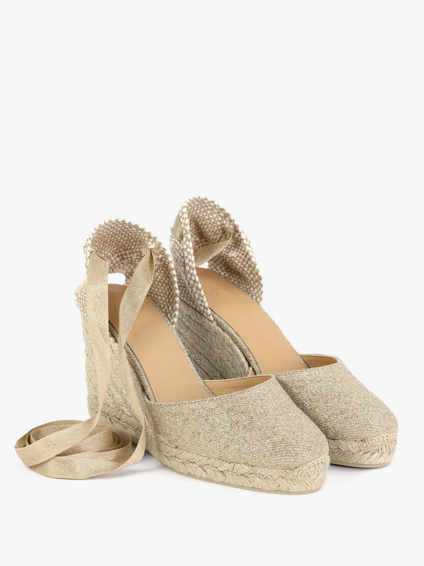 Carina Gold Wedge Espadrilles