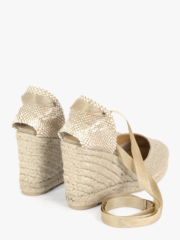 Carina Gold Wedge Espadrilles