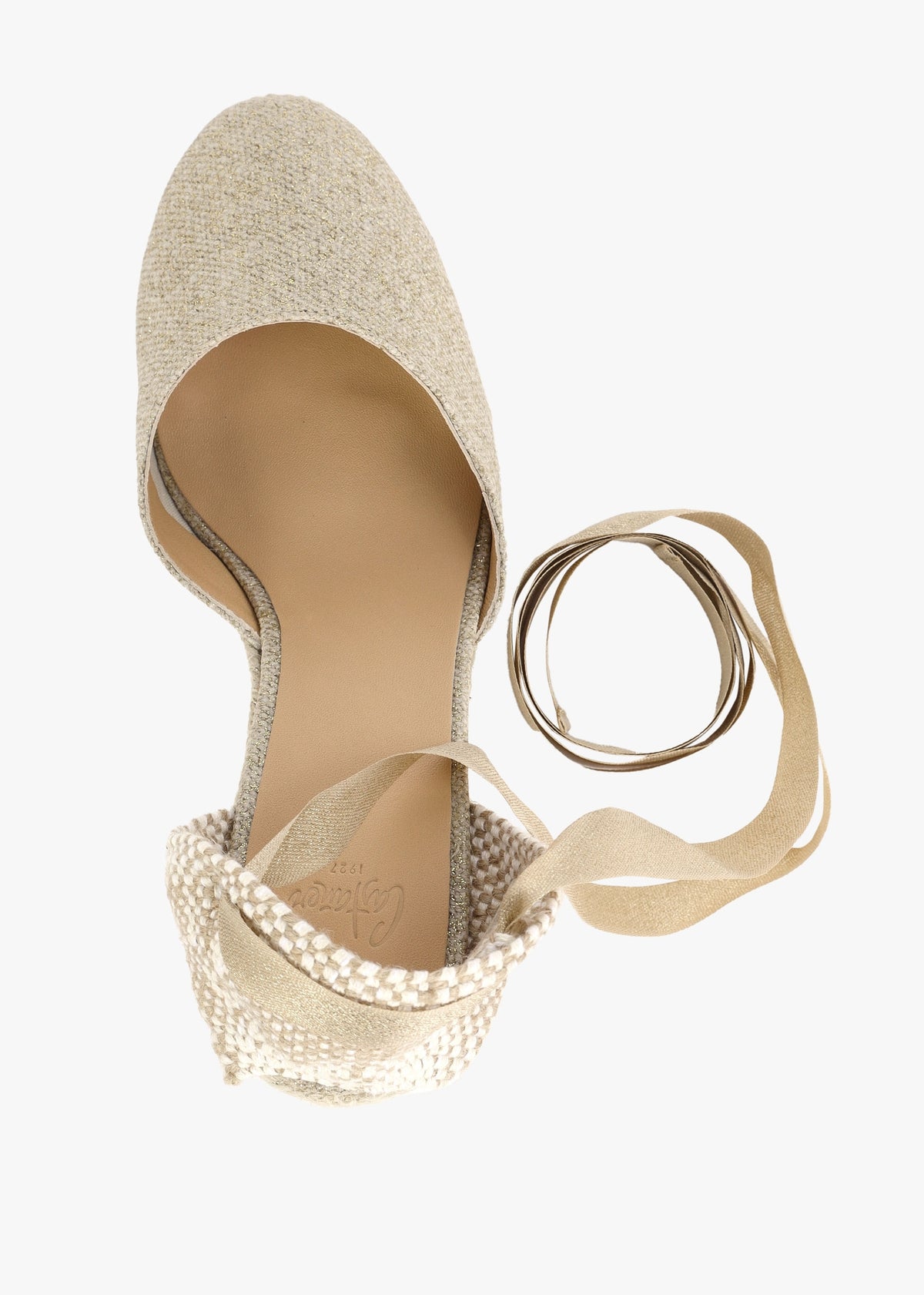 Carina Gold Wedge Espadrilles