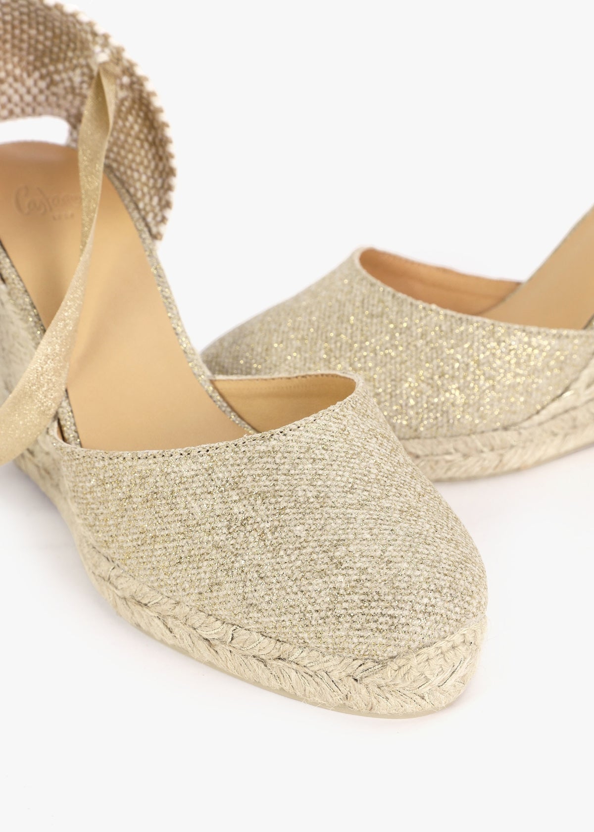 Carina Gold Wedge Espadrilles