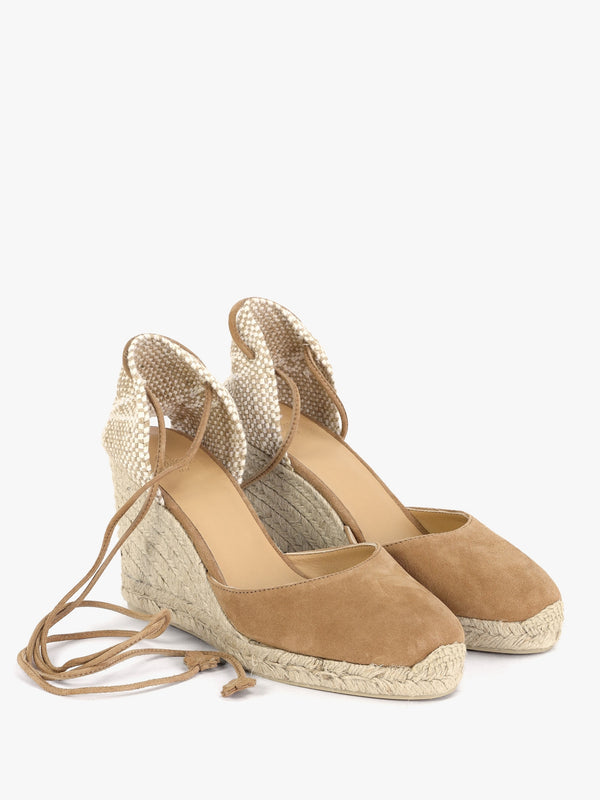 Carina Tan Suede Wedge Espadrilles