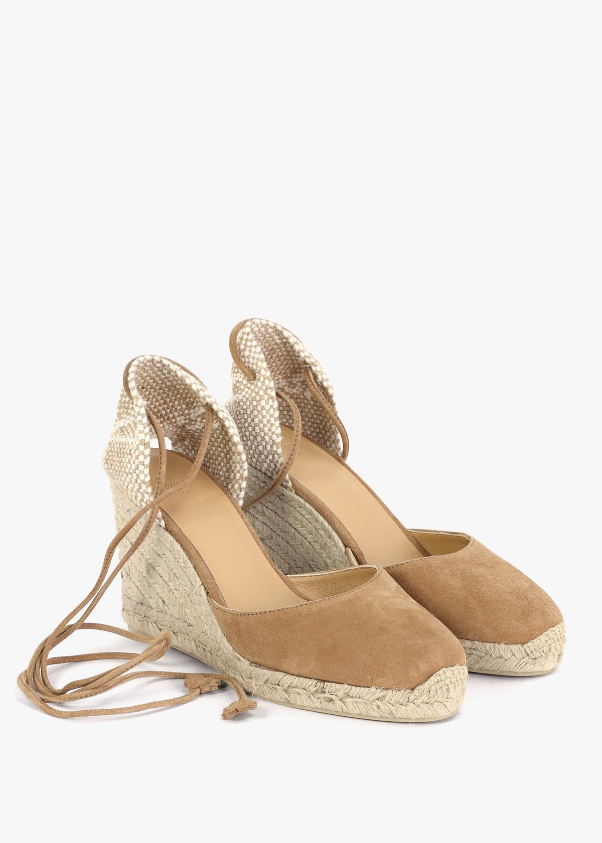 Carina Tan Suede Wedge Espadrilles