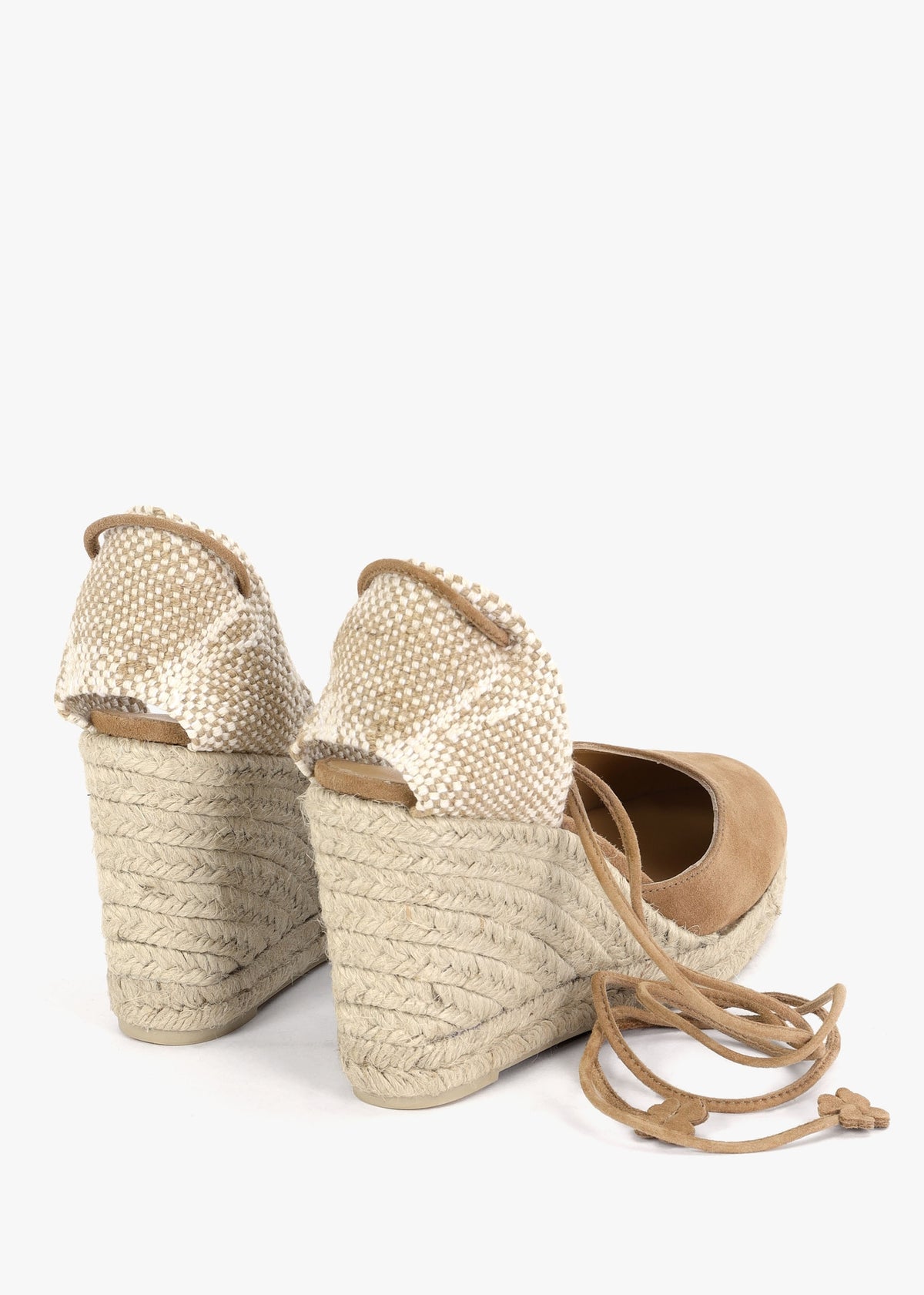 Carina Tan Suede Wedge Espadrilles