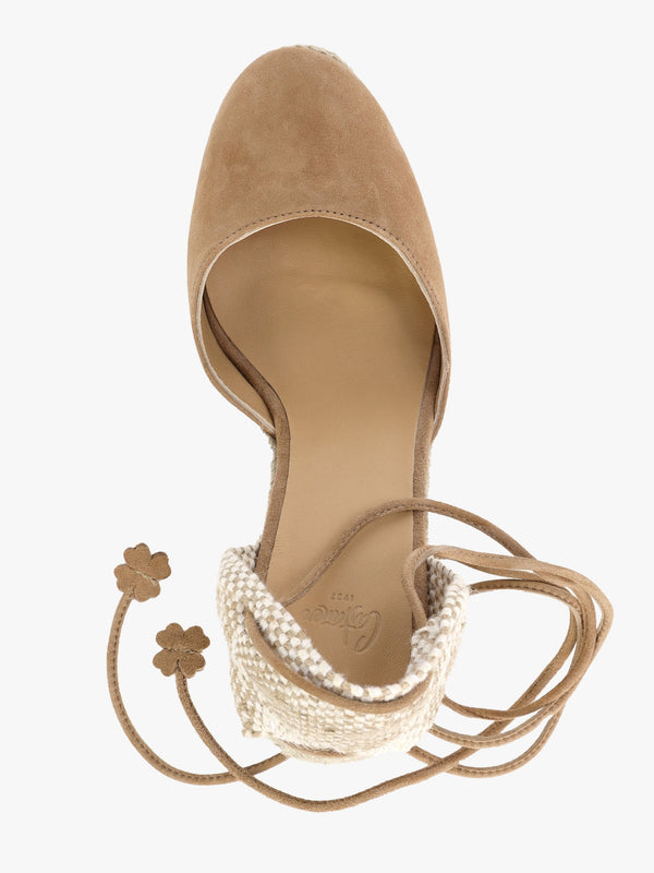 Carina Tan Suede Wedge Espadrilles