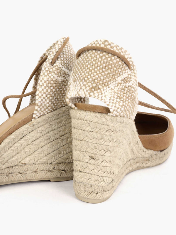 Carina Tan Suede Wedge Espadrilles
