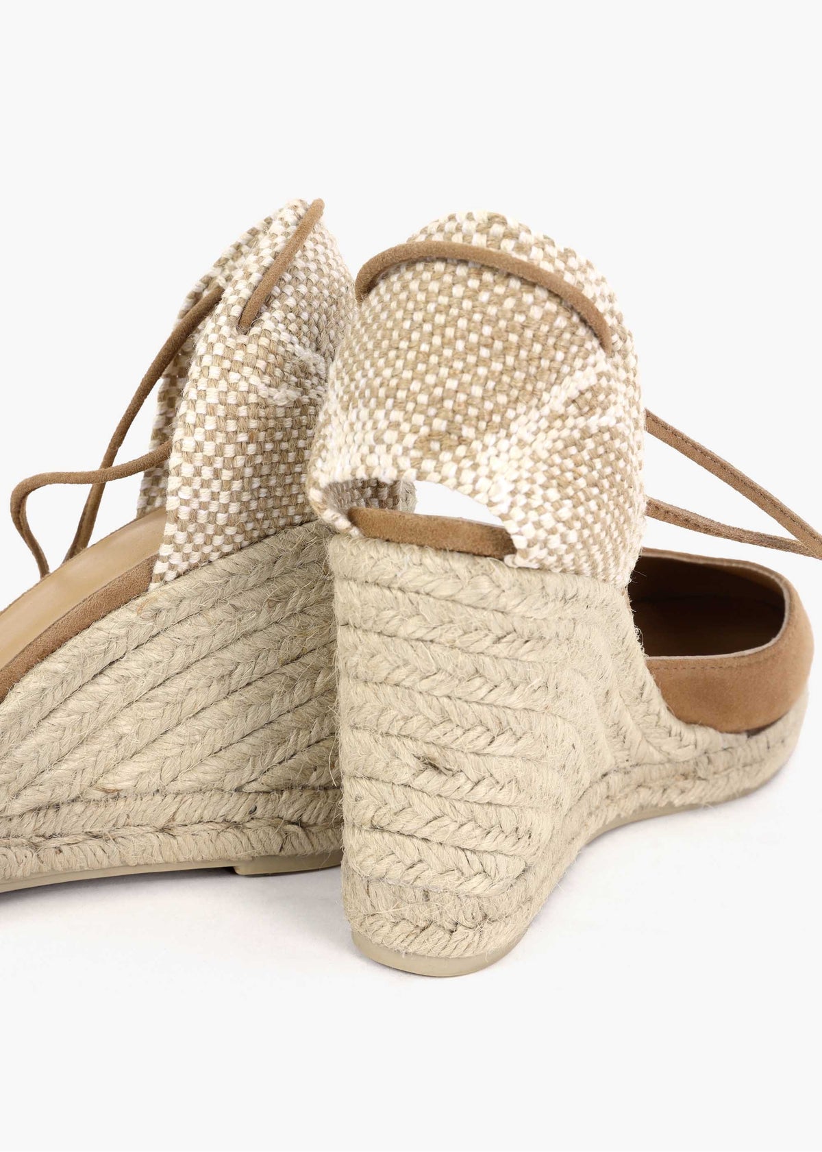 Carina Tan Suede Wedge Espadrilles