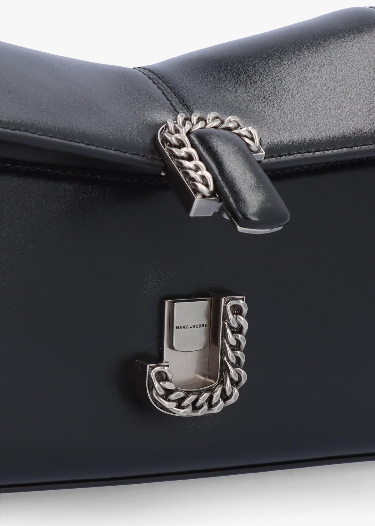 Marc Jacobs The ST. Marc Black Silver Leather Chain Wallet