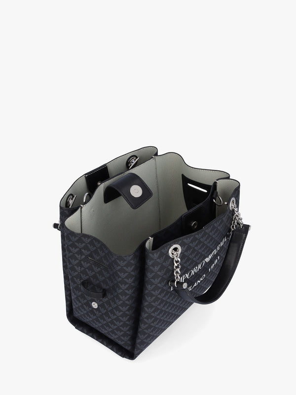 Medium Eagle Logo Black Tote Bag