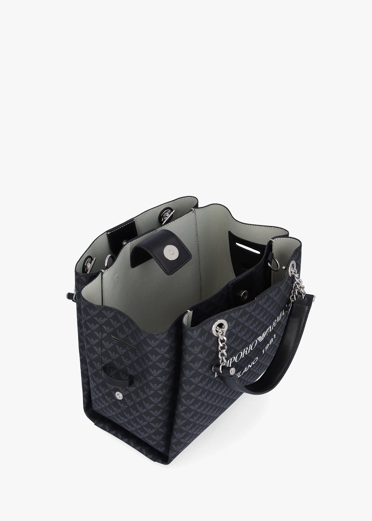 Medium Eagle Logo Black Tote Bag