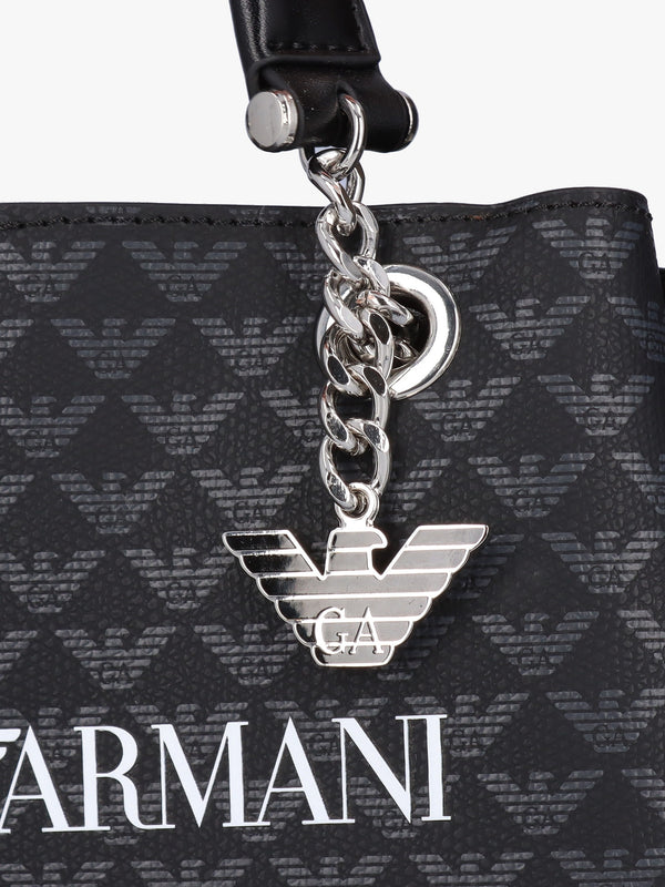 Medium Eagle Logo Black Tote Bag