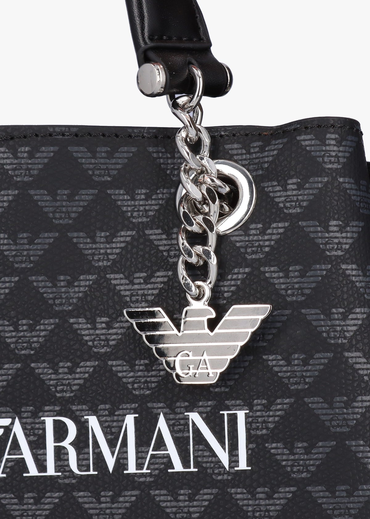 Medium Eagle Logo Black Tote Bag