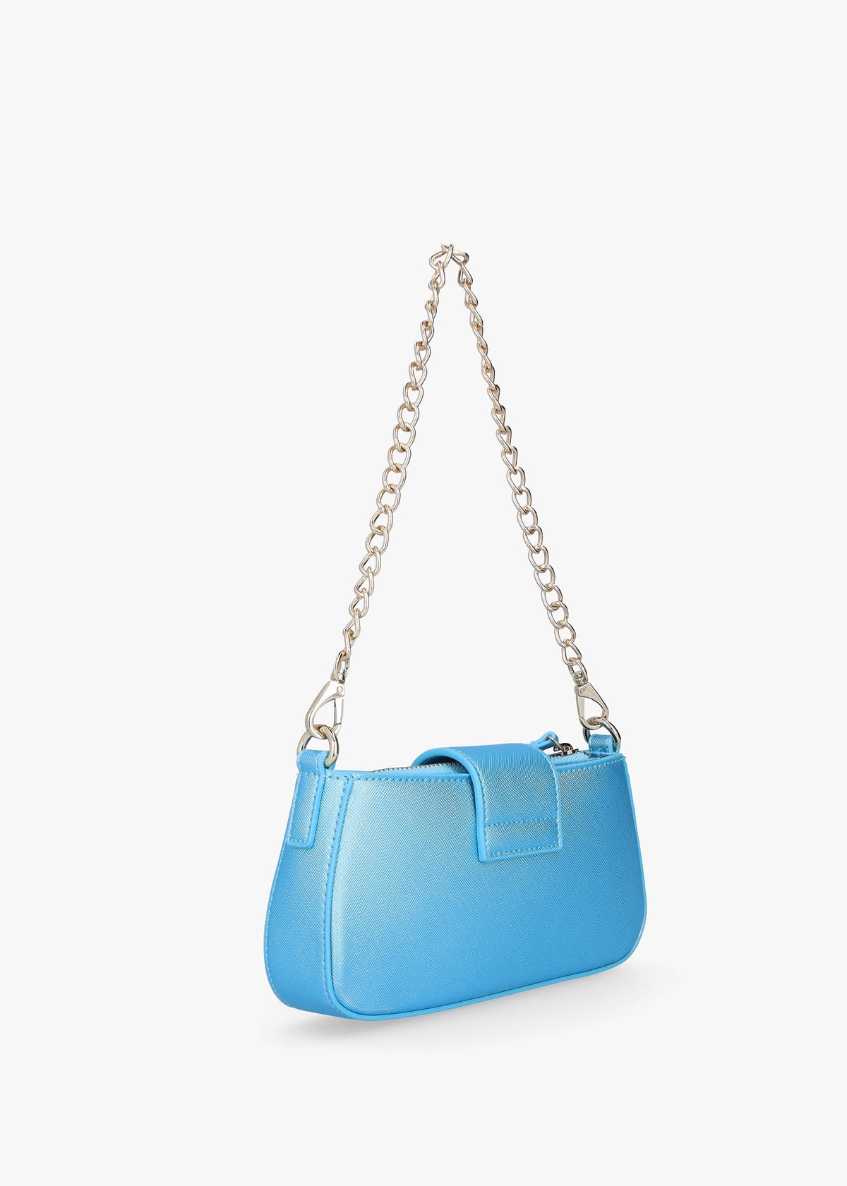 Mini Divina Saffiano Turchese Met Baguette Bag