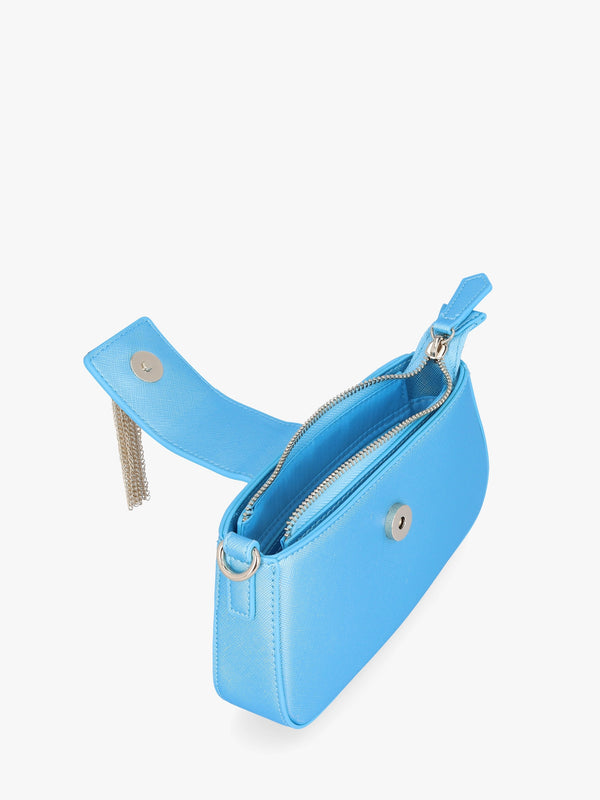 Mini Divina Saffiano Turchese Met Baguette Bag