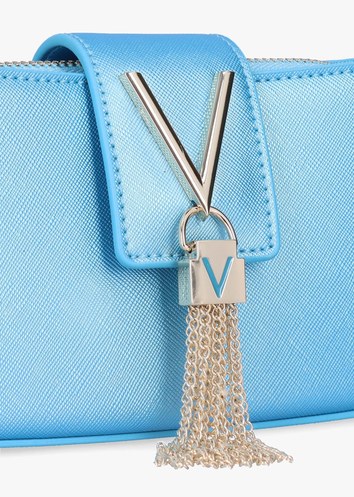 Mini Divina Saffiano Turchese Met Baguette Bag