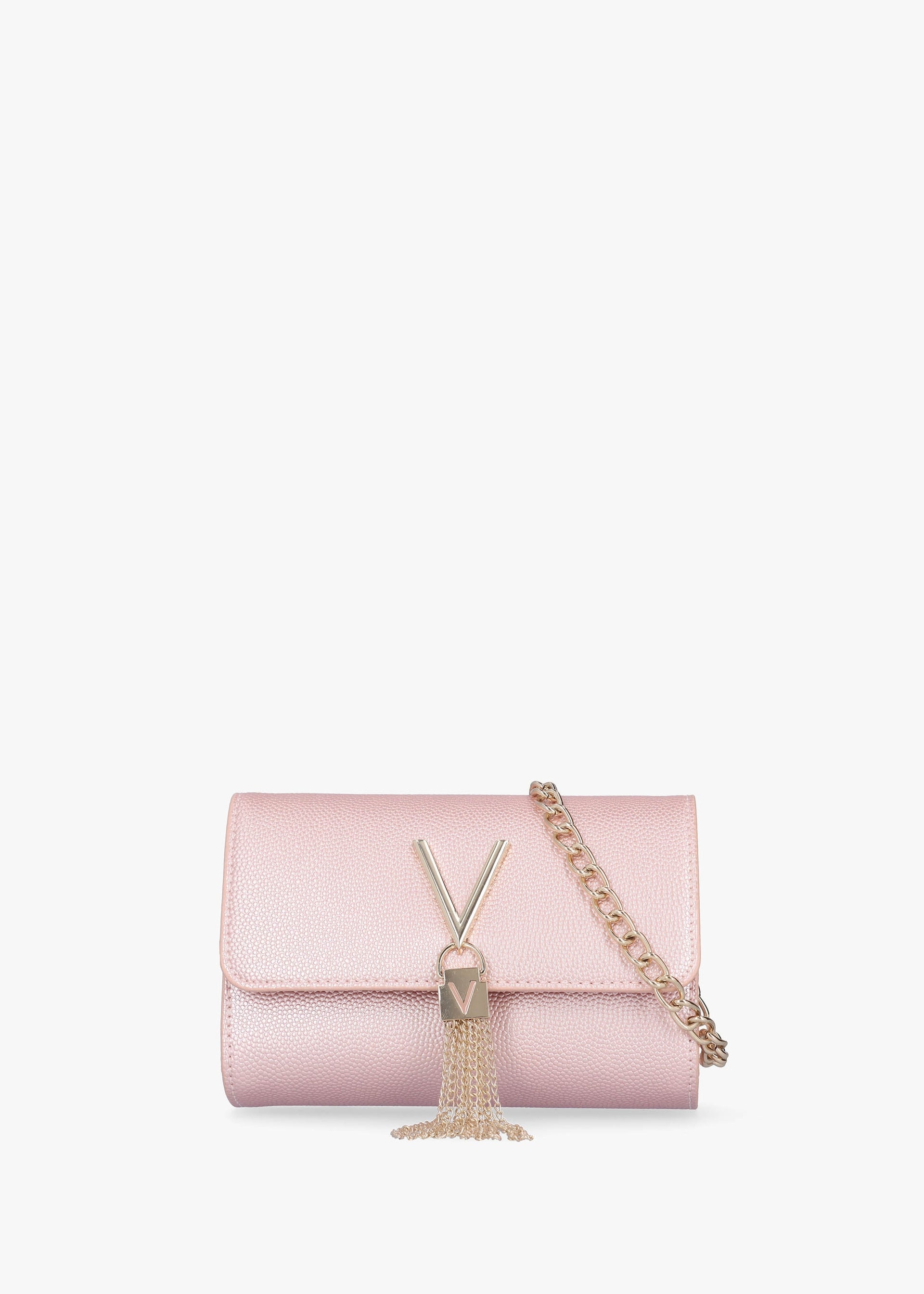 Divina Rosa Metallizzato Pebbled Shoulder Bag