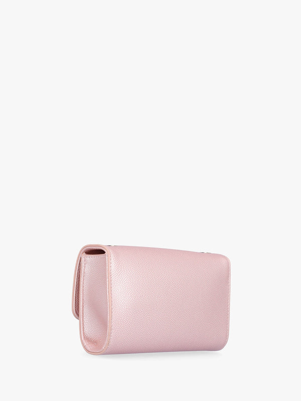 Divina Rosa Metallizzato Pebbled Shoulder Bag