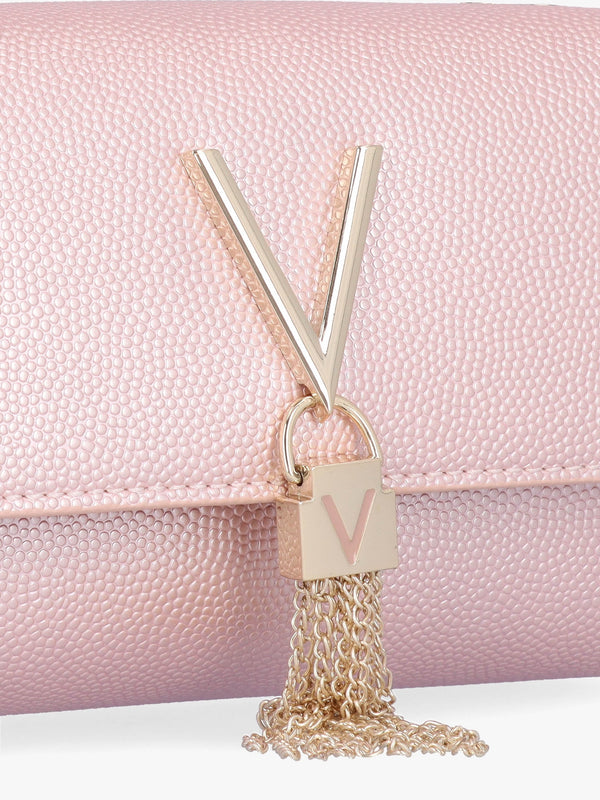 Divina Rosa Metallizzato Pebbled Shoulder Bag