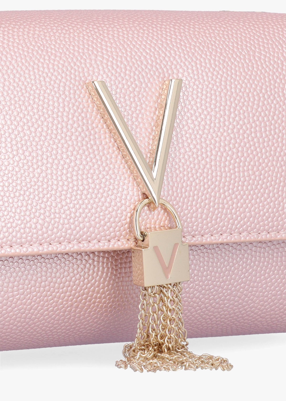 Divina Rosa Metallizzato Pebbled Shoulder Bag