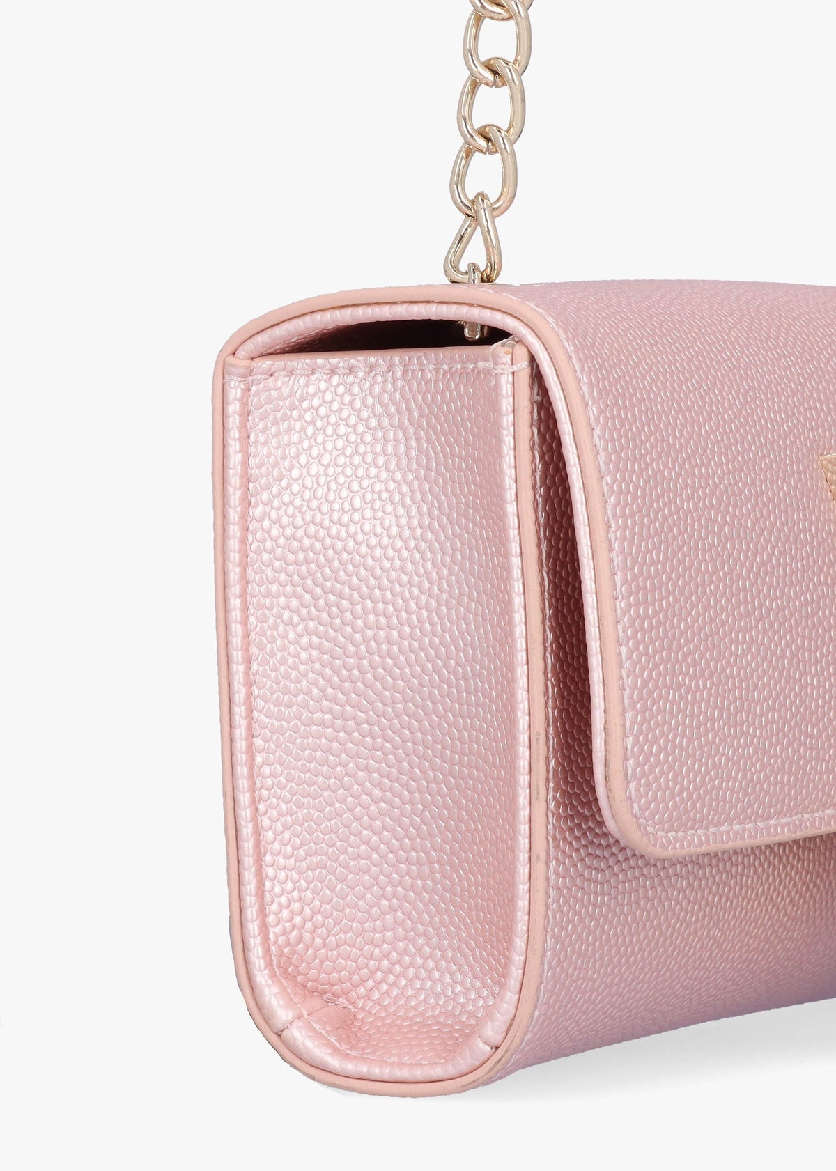 Divina Rosa Metallizzato Pebbled Shoulder Bag