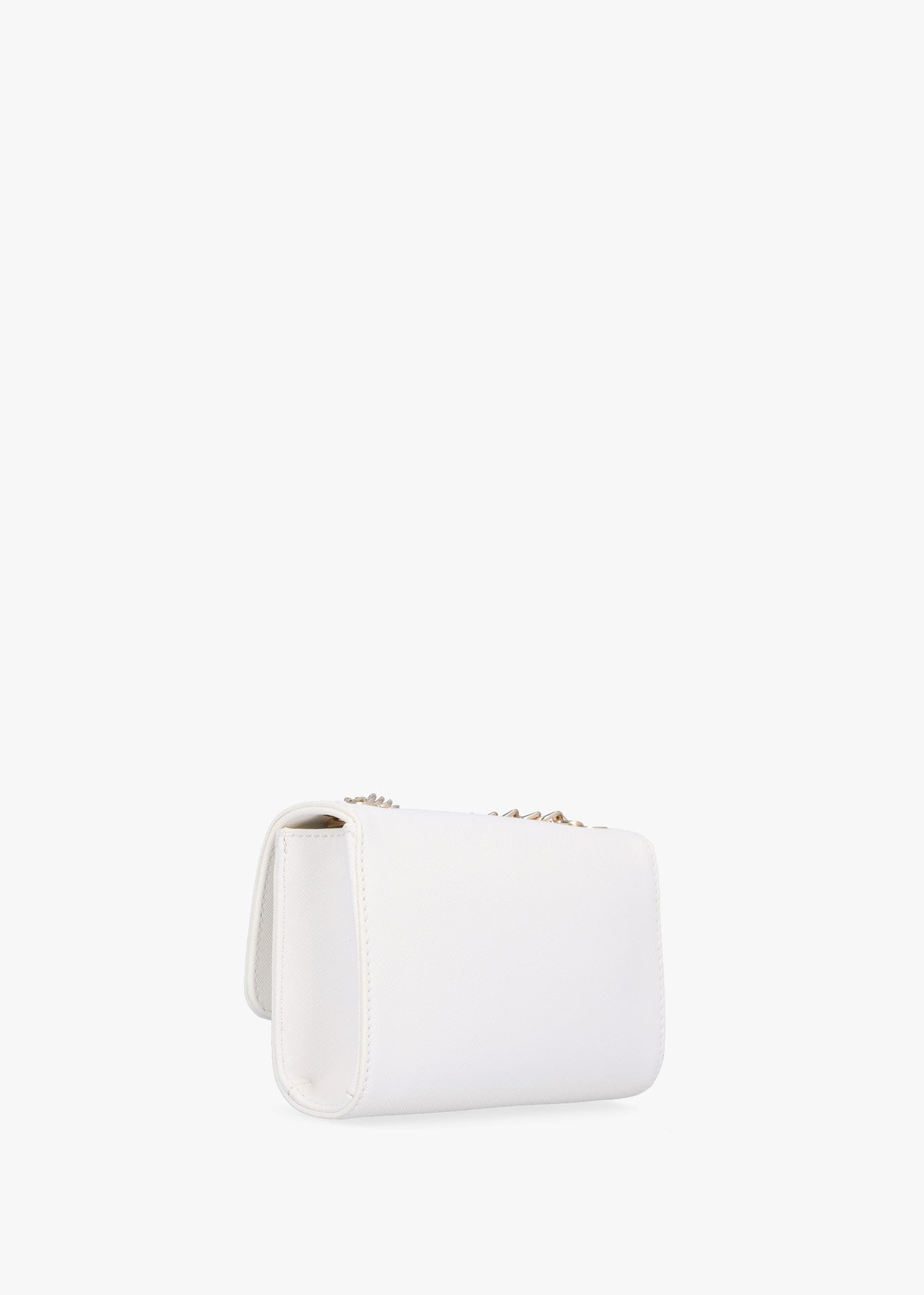 Divina Bianco Saffiano Shoulder Bag