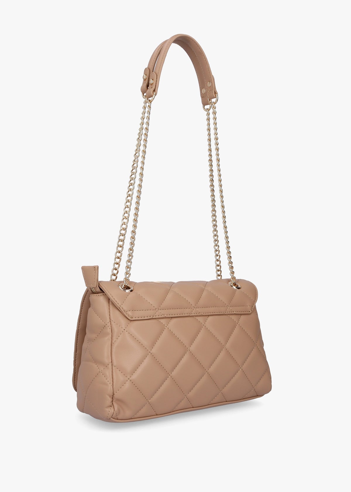 Ada Beige Quilted Satchel Bag