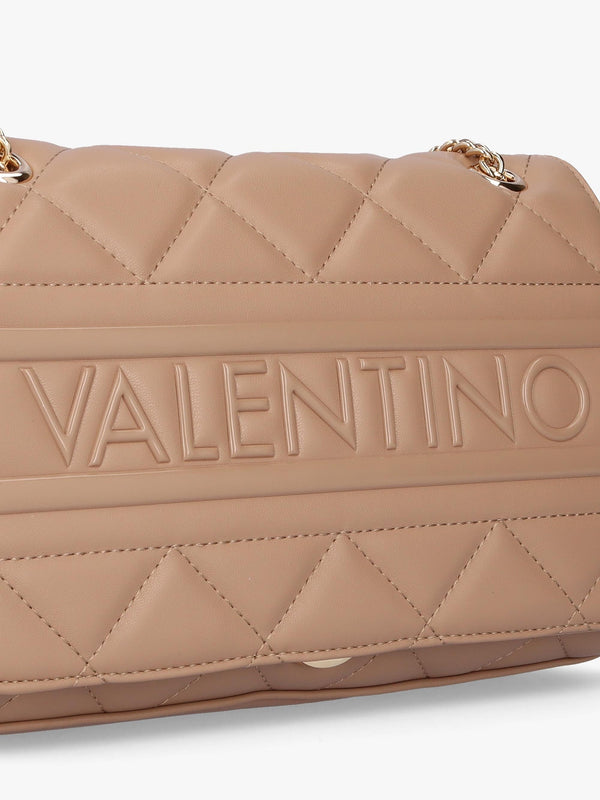 Ada Beige Quilted Satchel Bag