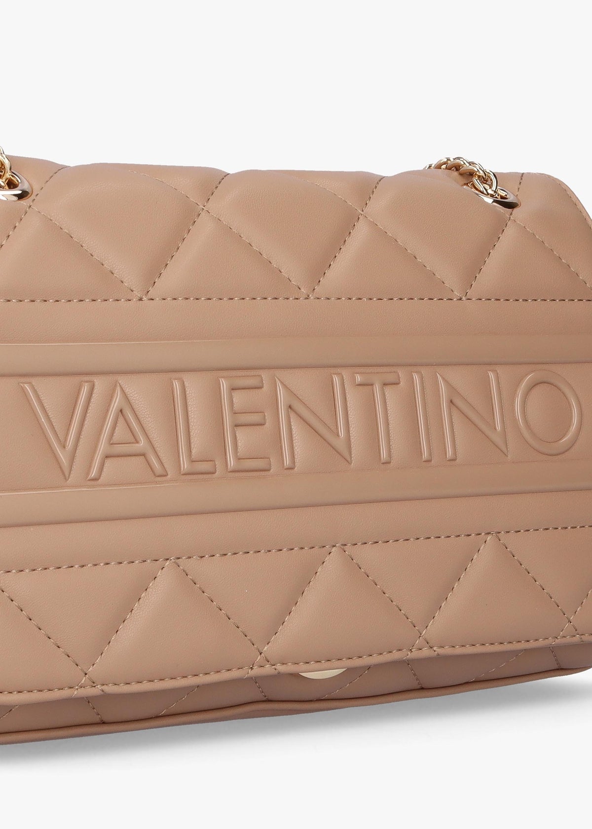 Ada Beige Quilted Satchel Bag
