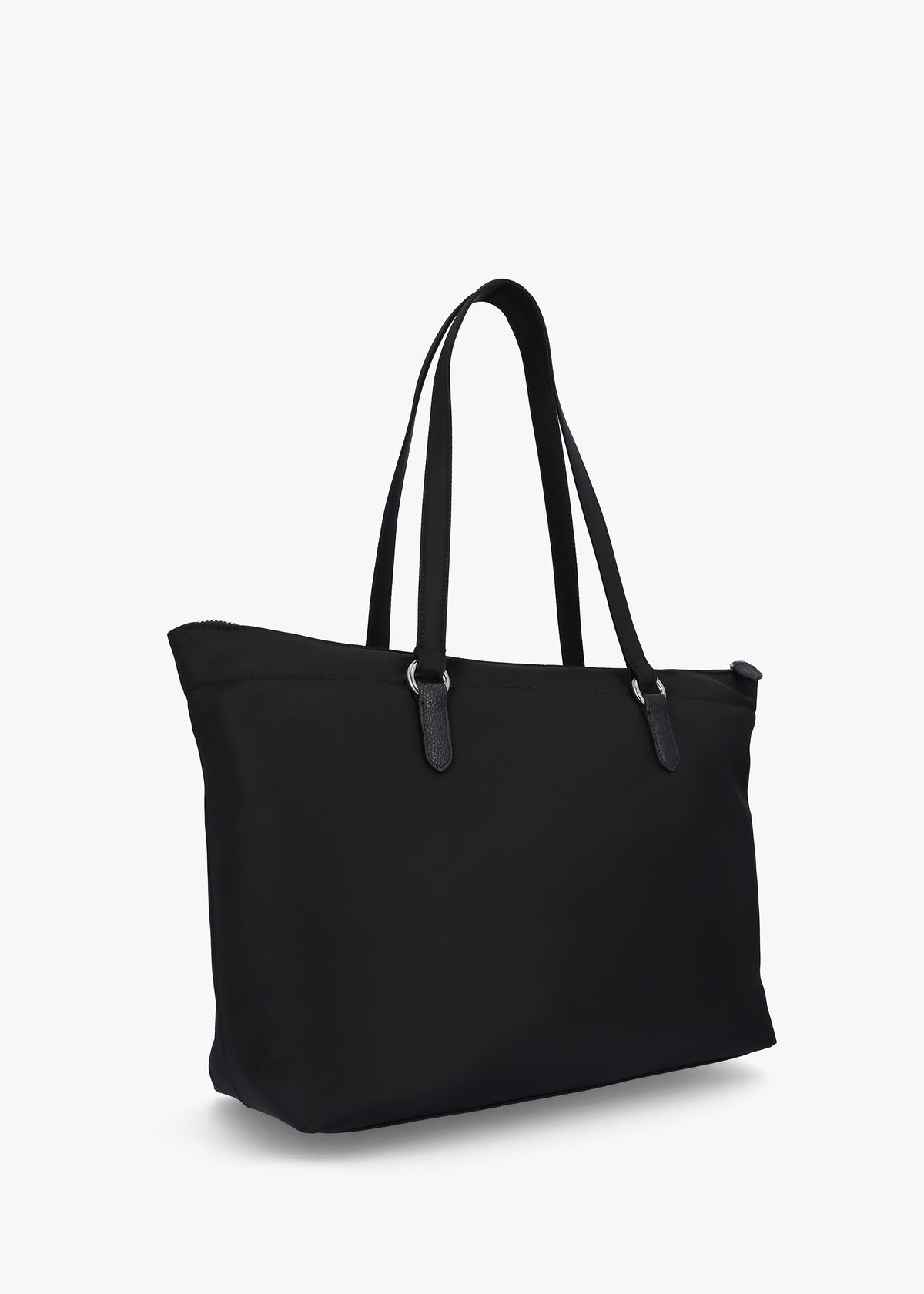 Black Recycled Nylon Tote Bag