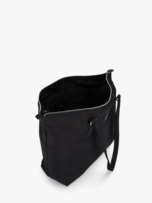 Black Recycled Nylon Tote Bag